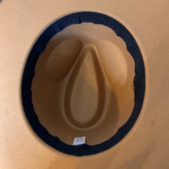 Ashley Stewart Embellished Caramel Felt Fedora with Adjustable Drawstring - Picture 5 of 7